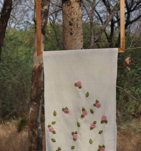 Applique Kala Cotton Floral Stole