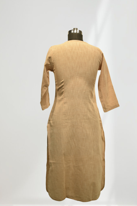 Applique Humming Bird Kala Cotton Kurti