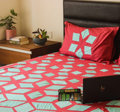 Applique Cotton Bed Sheet