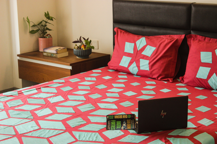 Applique Cotton Bed Sheet