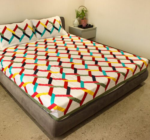 Patchwork Bedsheet Hexagone Design