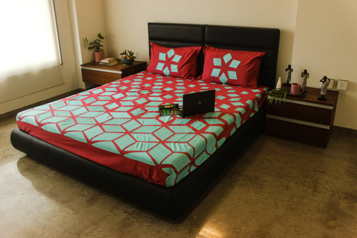 Applique Cotton Bed Sheet